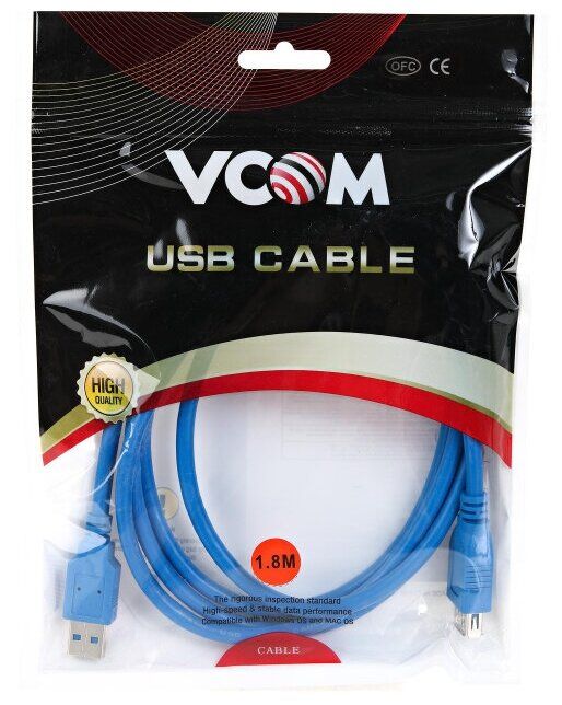 Кабель удлинительный VCOM VUS7065-1.8M USB 3.0 (am) - USB 3.0 (af)