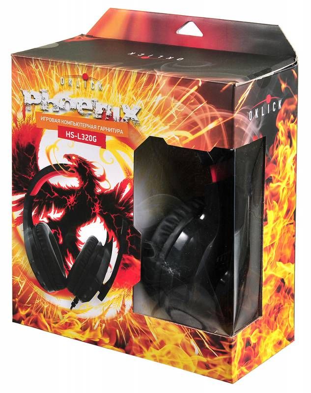 Проводная гарнитура Oklick HS-L320G Phoenix черный