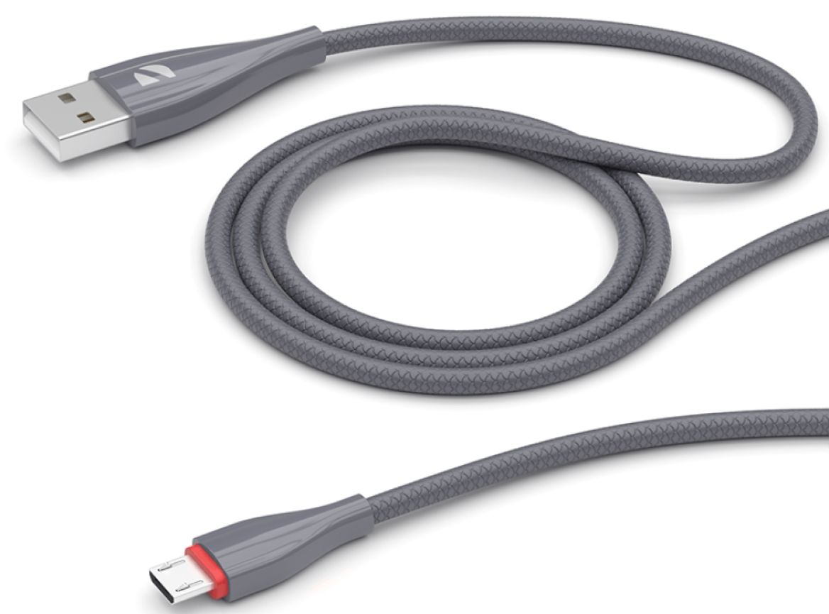 Кабель USB - micro USB  Deppa Ceramic 1 м, серый