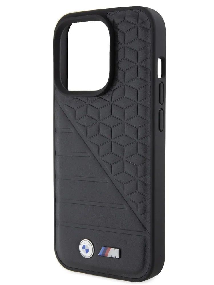 Чехол накладка BMW M-Collection PU BI-textured для Apple iPhone 15 Pro черный