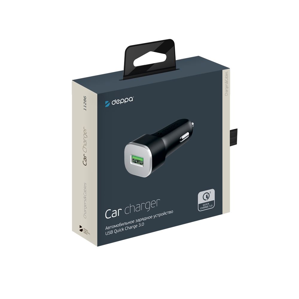 Автомобильное ЗУ Deppa USB Quick Charge 3.0 черный