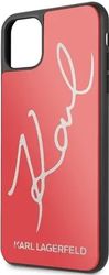 Чехол Lagerfeld для iPhone 11 Pro Double Layer Karl signature Hard Glass Red