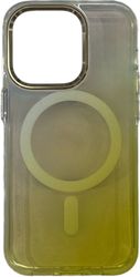 Чехол накладка Keephone Glitzy с (MagSafe) для Apple iPhone 14 Pro желтый