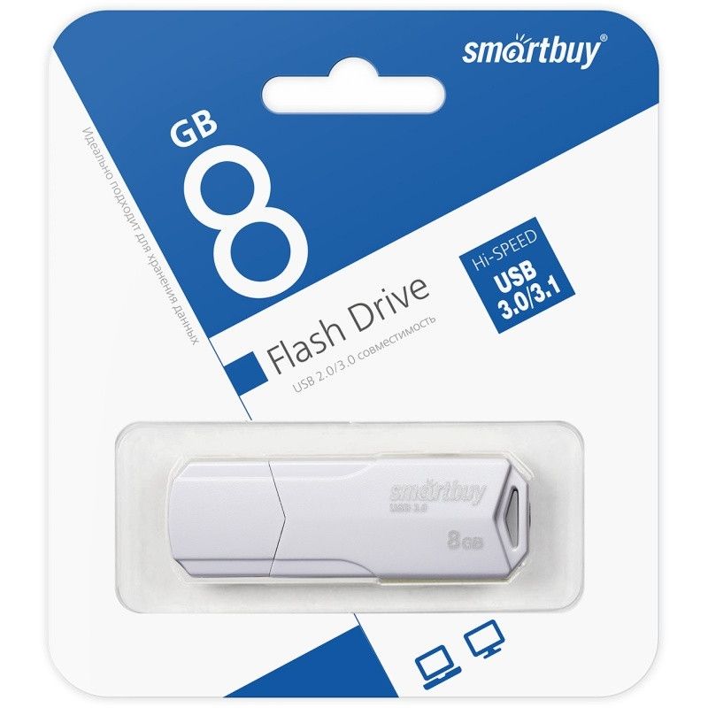Флэш-накопитель SmartBuy Clue (SB8GBCLU-W3) 8 Гб