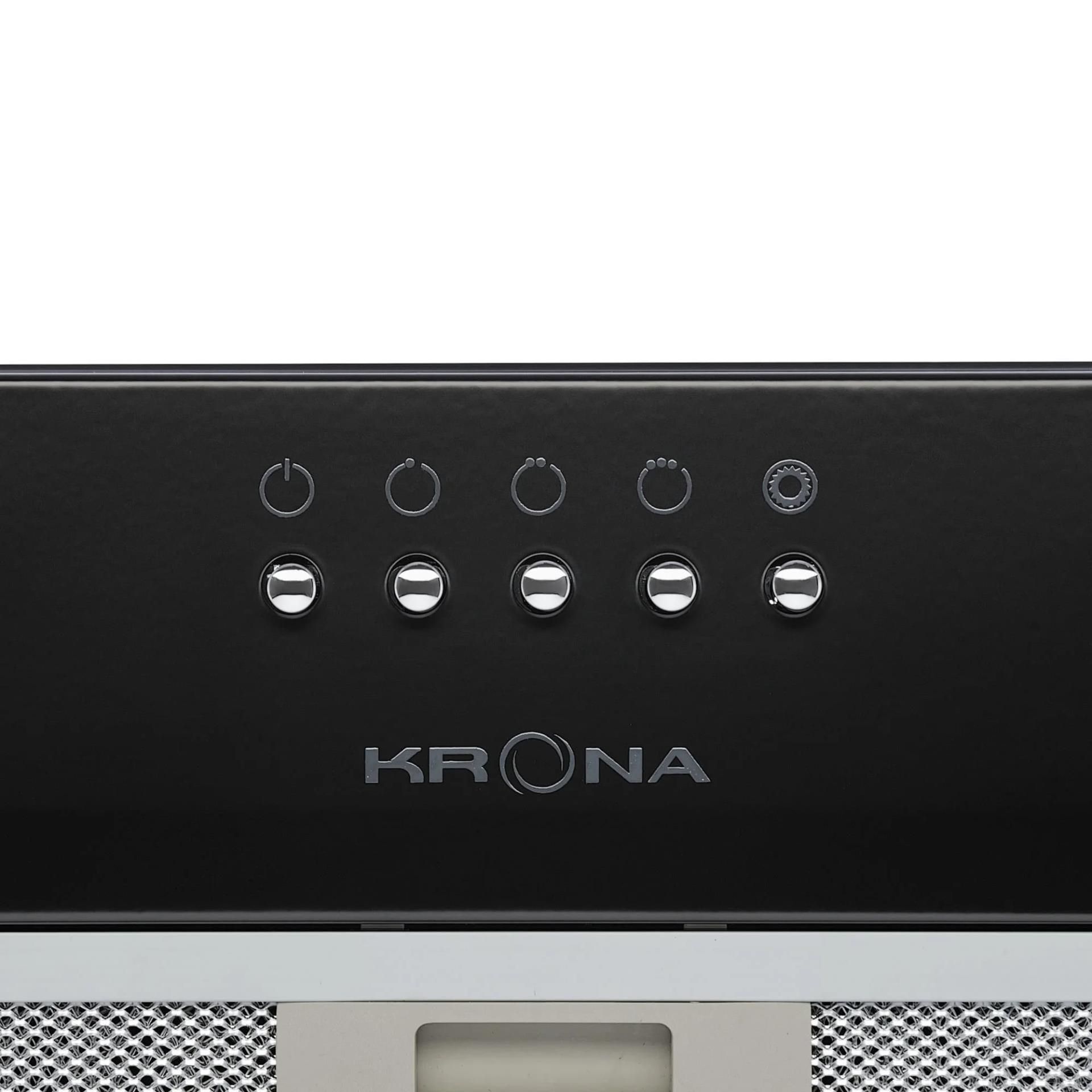 Вытяжка встраиваемая KRONA RUNA 600 PB черный