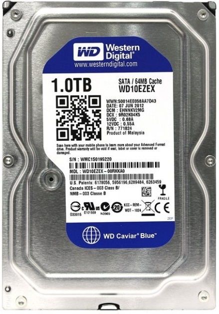 Жесткий диск Western Digital Blue [WD10EZEX] 1 ТБ