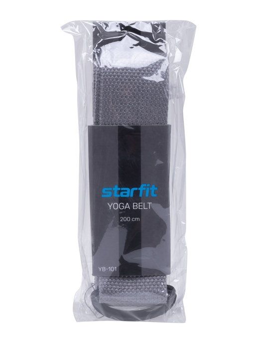 Ремень для йоги STARFIT YB-101,200 см, серый