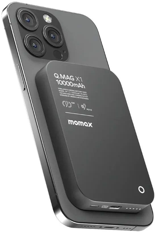 Портативное ЗУ Momax Q.MAG X1 10 000 mAh черный