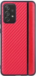 Чехол накладка G-Case Carbon для Samsung Galaxy A72 красный