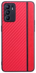 Накладка G-Case Carbon для OPPO Reno 6 (4G), красная