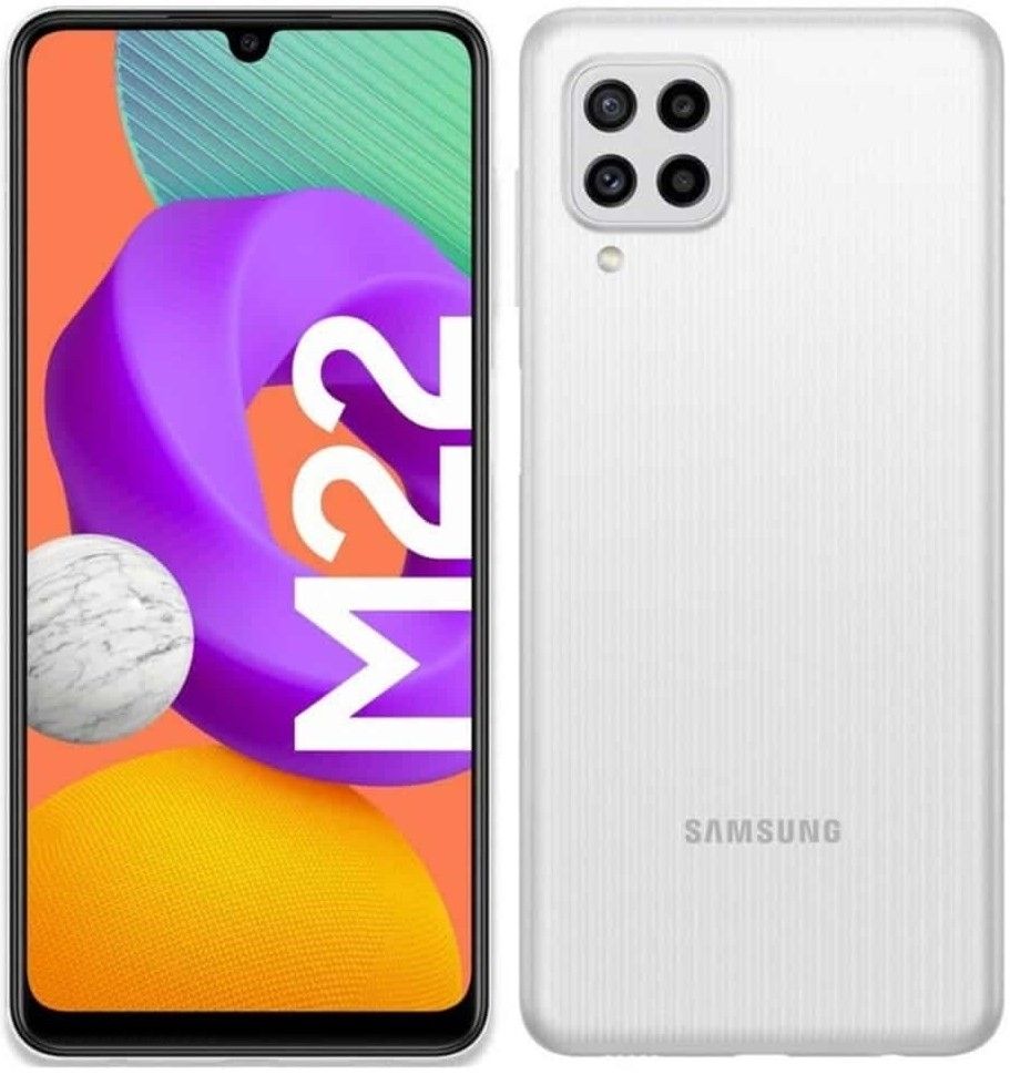 Смартфон Samsung Galaxy M22 128 Гб белый