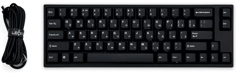 Клавиатура проводная Leopold FC660M PD RU V2.0 Cherry MX Blue черный