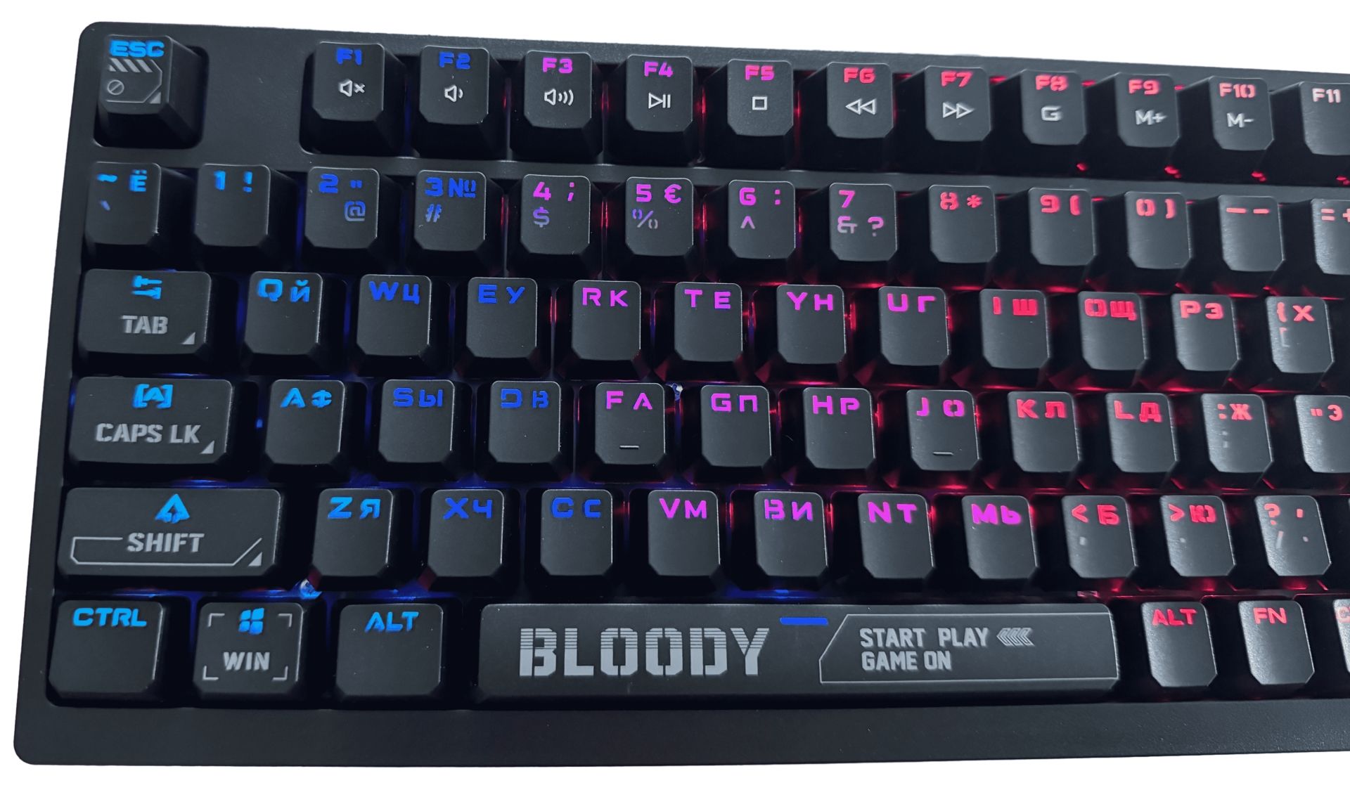 Клавиатура проводная A4Tech Bloody S98 BLMS Red Plus черный