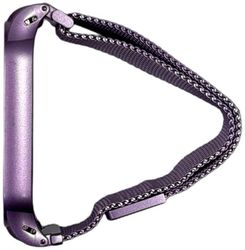 Ремешок для фитнес трекера Xiaomi Mi Band 5 плетенный металлический сиреневый