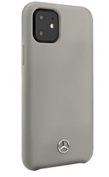 Чехол Mercedes для iPhone 11 Silicone line Hard Grey