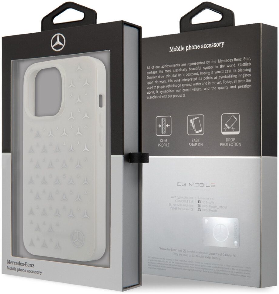 Чехол Mercedes для iPhone 13 Pro Max PC/TPU Silver Stars Hard White -  купить в 05.RU Махачкала, цены, отзывы