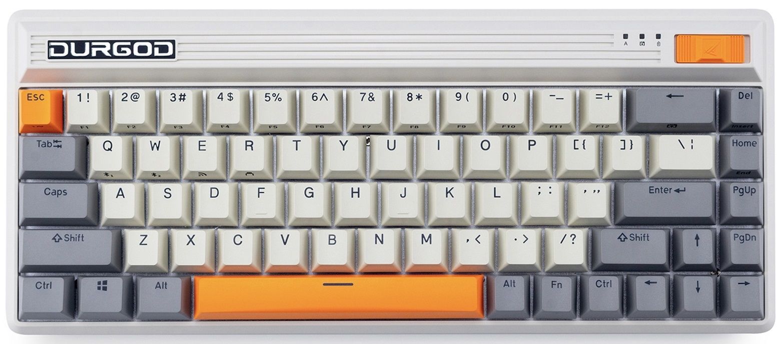 Клавиатура проводная/беспроводная Durgod Fusion Original Cherry MX Silent Black ассорти