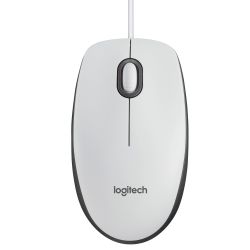 Мышь проводная Logitech M100 белый