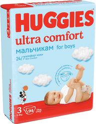 Подгузники Ultra Comfort для мальчиков 3 (5-9 кг) 94 шт Huggies