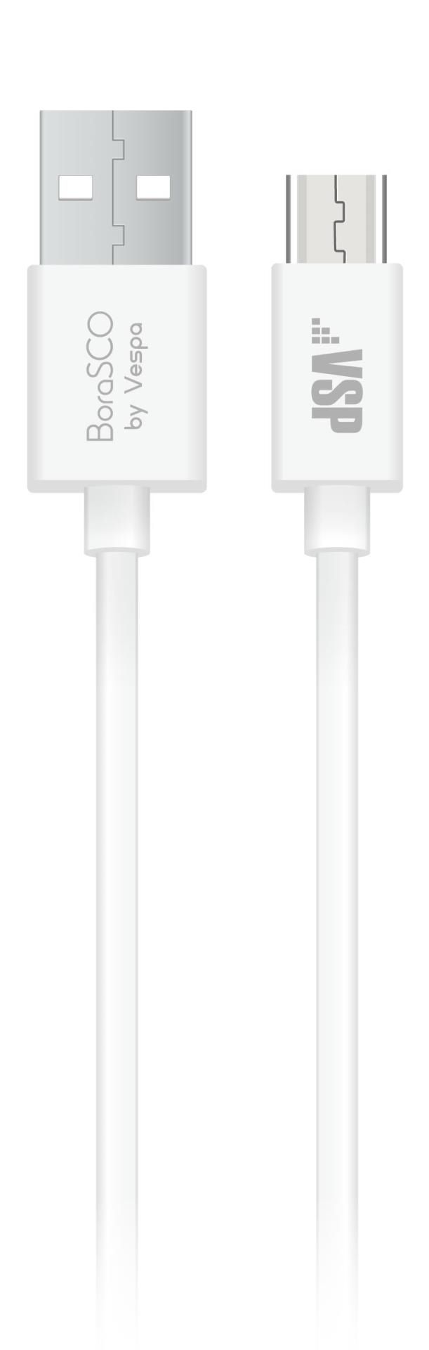 Кабель USB - micro USB Vespa 1 м, белый