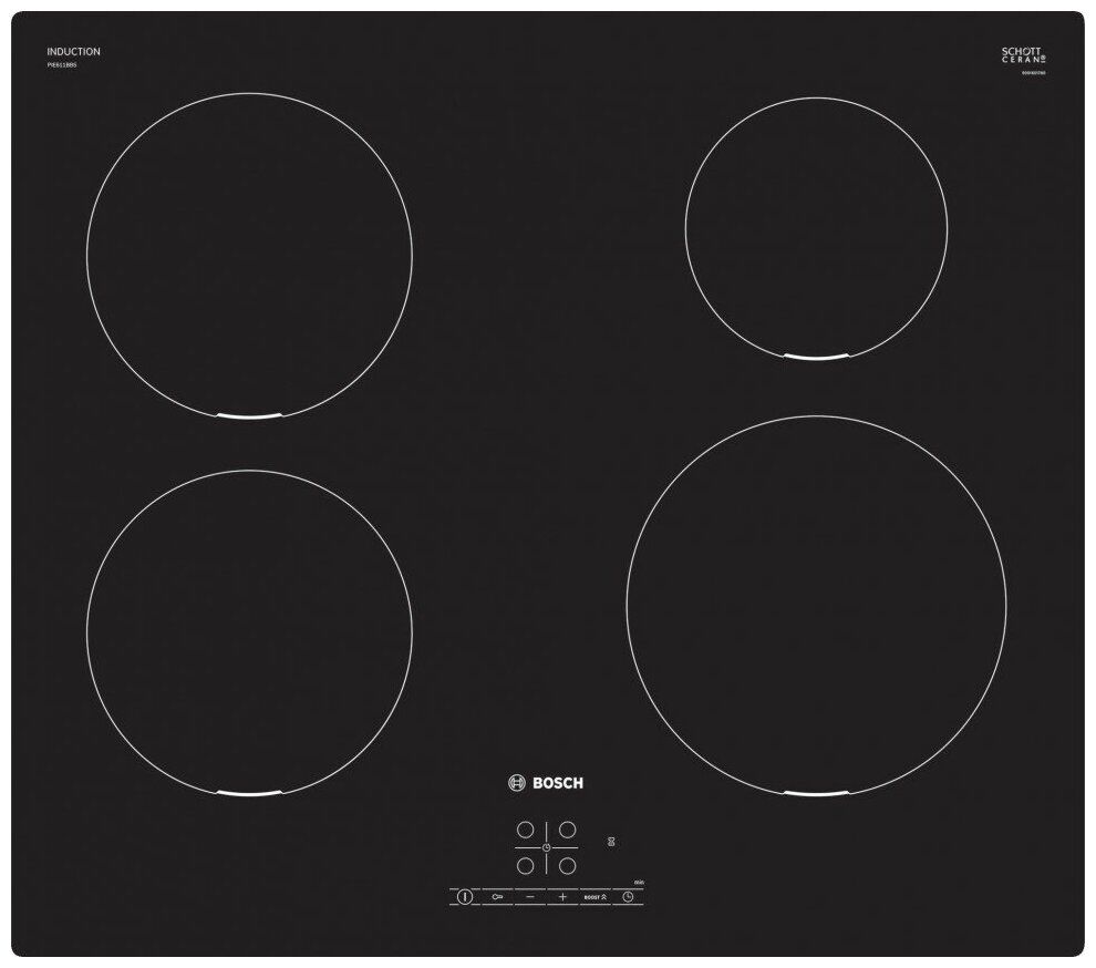 Индукционная варочная поверхность Bosch Serie 4 PIE611BB5E черный