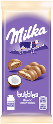 Шоколад молочный пористый c кокосом, 92гр Milka (срок годности до 24.04.24)