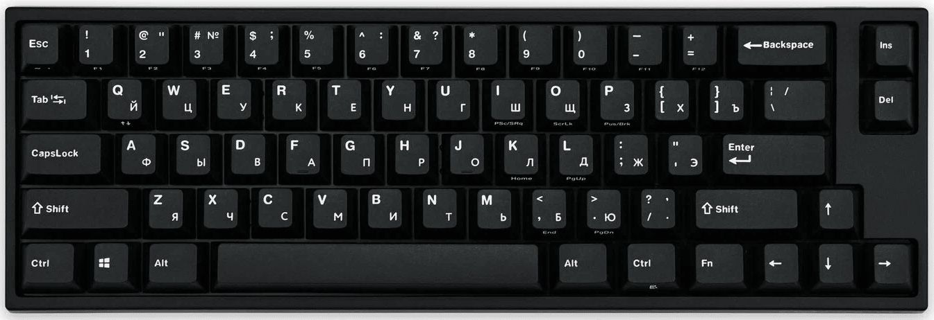 Клавиатура проводная Leopold FC660M PD RU V1.0 Cherry MX Red черный