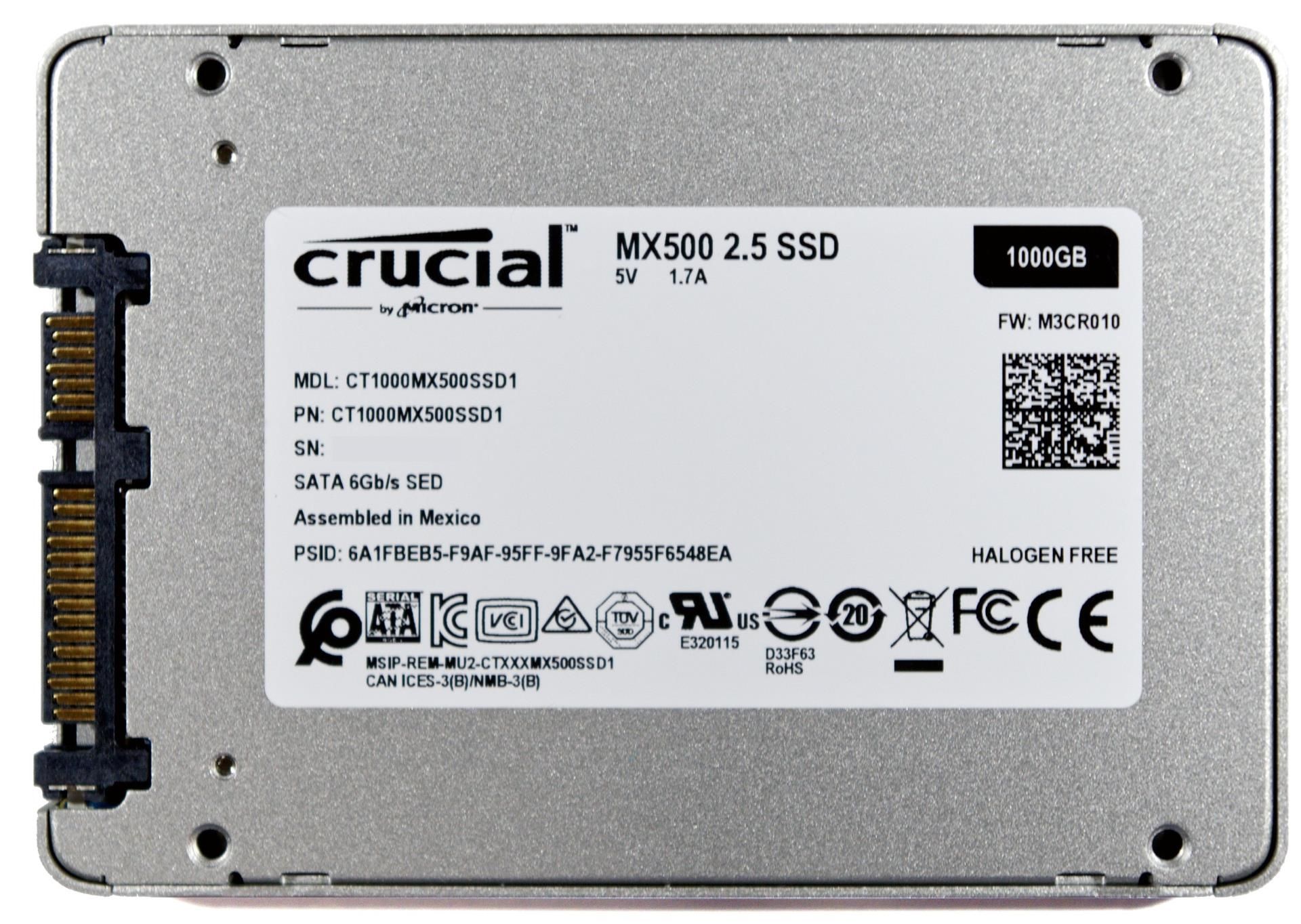 Накопитель SSD Crucial MX500 [CT500MX500SSD1] 500 Гб