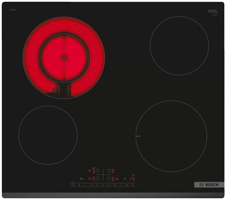 Электрическая варочная поверхность Bosch PKF631FP3E черный