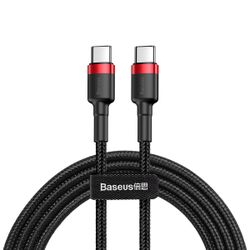 Кабель Baseus  Cafule Series Type-C PD2.0 60W Flash charge Cable(20V 3A) 1M Red black