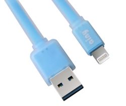 Кабель USB - Lightning Ainy FA-032F 1 м, голубой