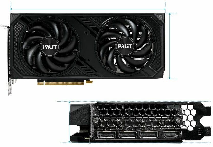 Видеокарта Palit GeForce RTX 4070 DUAL OC 12 Гб