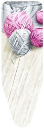 Чехол д/гл доски C.GOMITOLI XL  (140х55) из хлопка Colombo Италия Клубки Пряжи Серый/Розовый