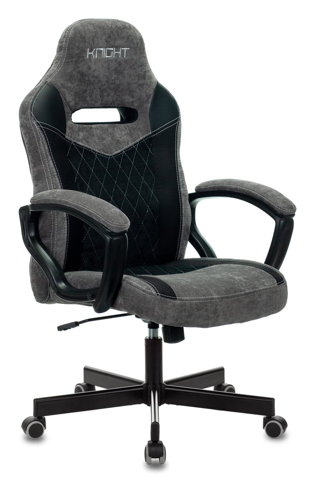 Кресло игровое Zombie VIKING 6 KNIGHT Fabric серый