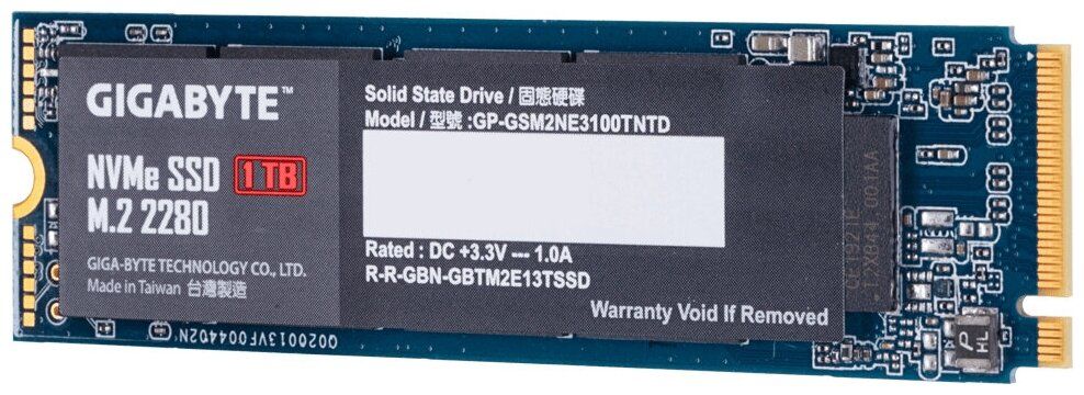 Накопитель SSD GIGABYTE [GP-GSM2NE3100TNTD] 1 000 ГБ