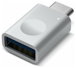Переходник Elago USB-C to USB-A Micro Aluminium LED серебристый