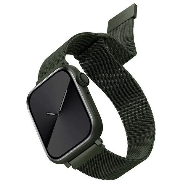 Ремешок Uniq для Apple Watch 41/40/38 mm Dante Strap Mesh Steel Green
