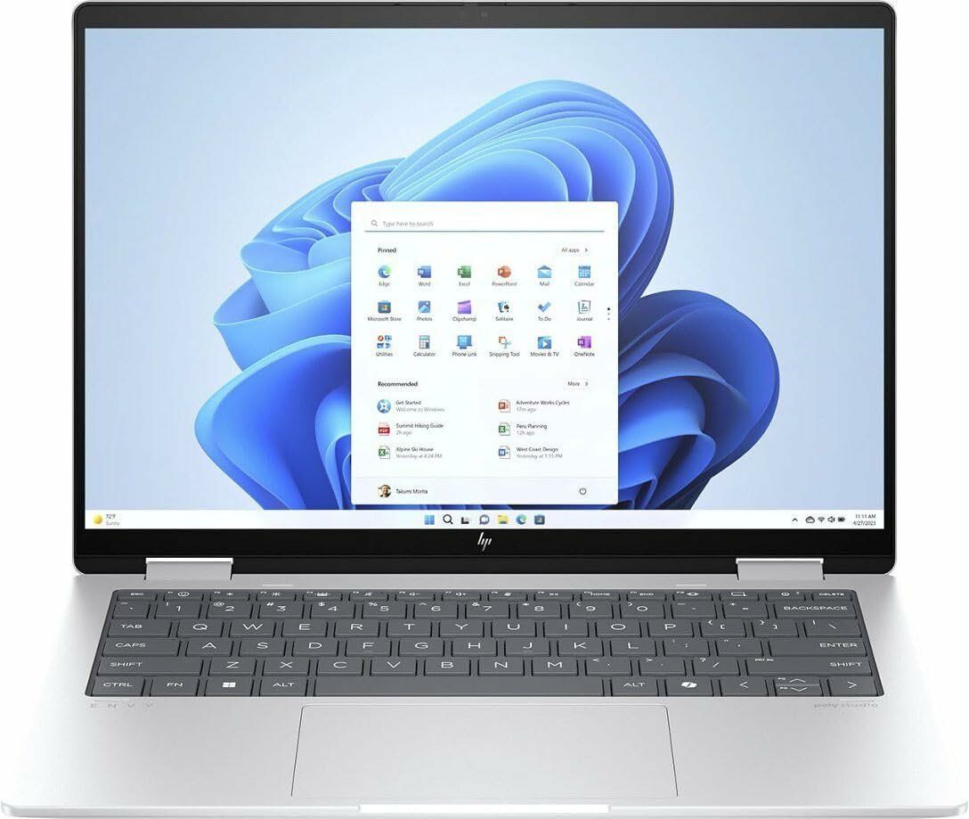 Ноутбук-трансформер HP ENVY X360 14'' (14-FA0023DX) серебристый