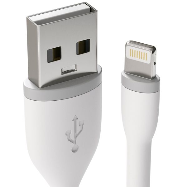 Кабель USB - Lightning Satechi Flexible 0,25 м, белый