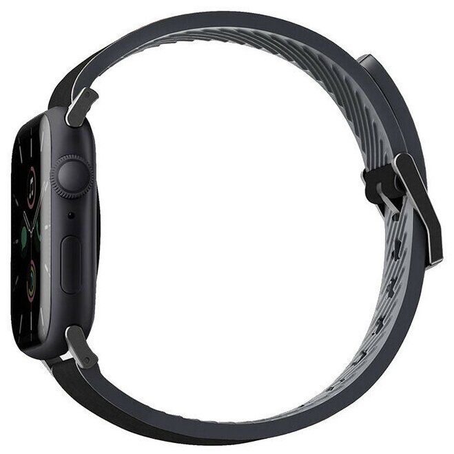 Ремешок Uniq для Apple Watch 49/46/45/44 mm Straden Waterproof Leather/Silicone Black