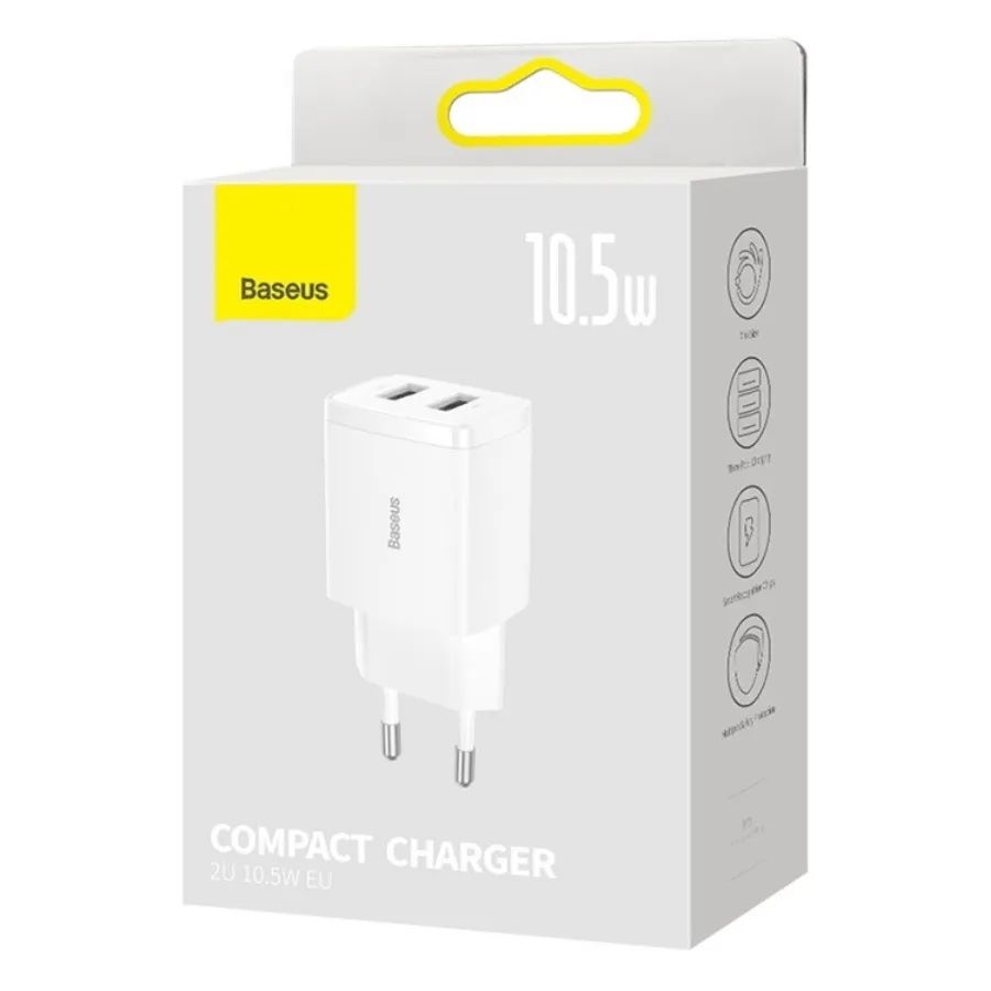 Сетевое ЗУ Baseus Compact Charger белый