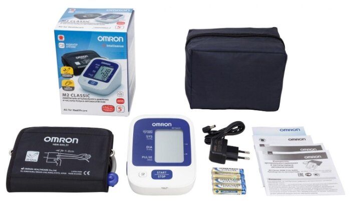 Тонометр OMRON M2 Classic (HEM-7122-ALRU) (универсальная манжета) + адаптер питания