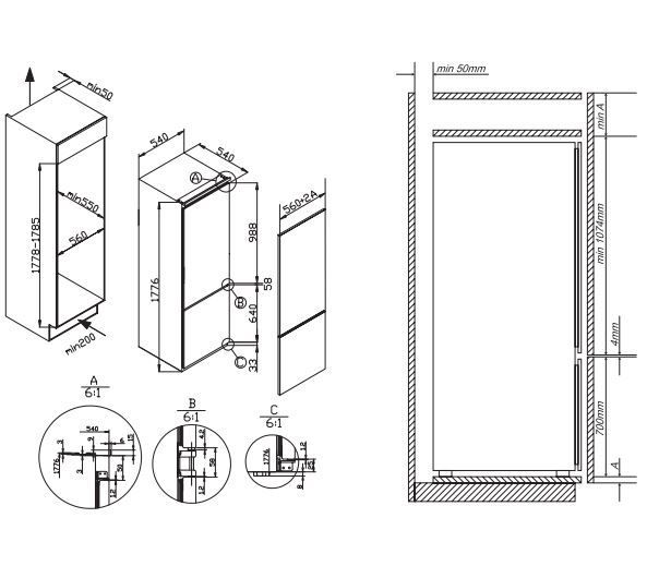 Kiv38x20ru bosch схема встраивания