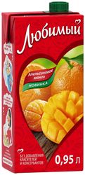 Напиток сокосодержащий Апельсиновое манго, с мякотью, 950мл Любимый