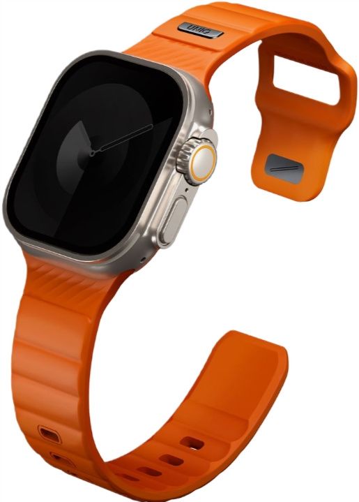 Uniq для Apple Watch 49/45/44/42 mm ремешок STRIDE FKM Rubber Volt Orange