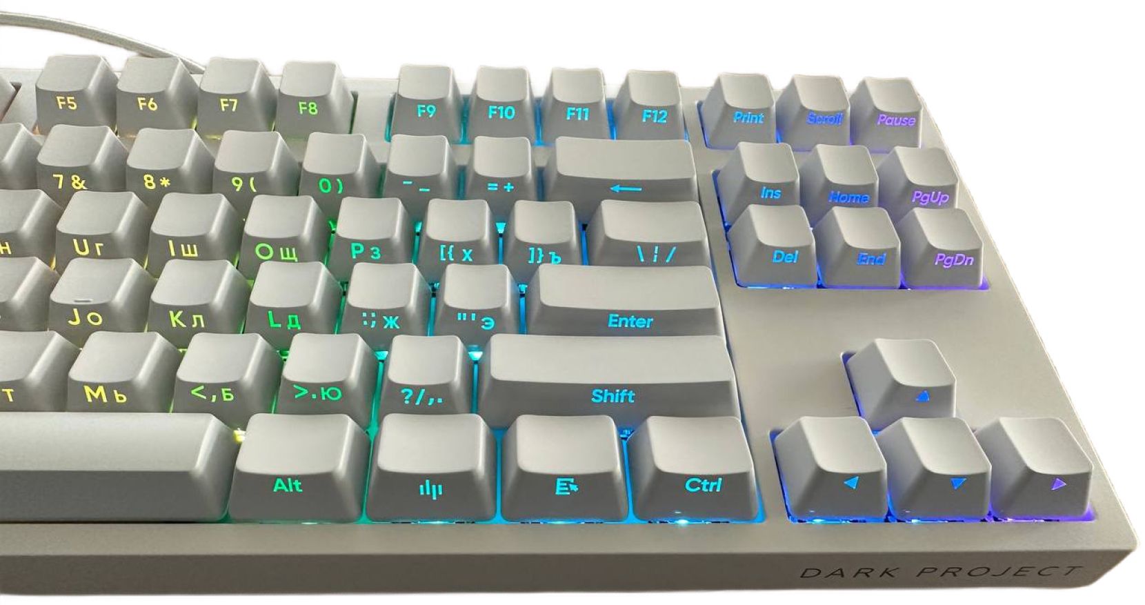 Клавиатура проводная Dark Project KD87A Gateron Optical Brown белый