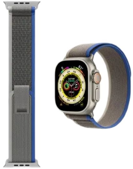 Ремешок для Apple Watch 42/44/45/49 мм Wiwu Trail Loop синий+серый