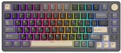 Клавиатура беспроводная Royal Kludge RK-M75 Phantom (USB/2.4 GHz/Bluetоoth, RGB, Hot Swap, K silver switch) серый